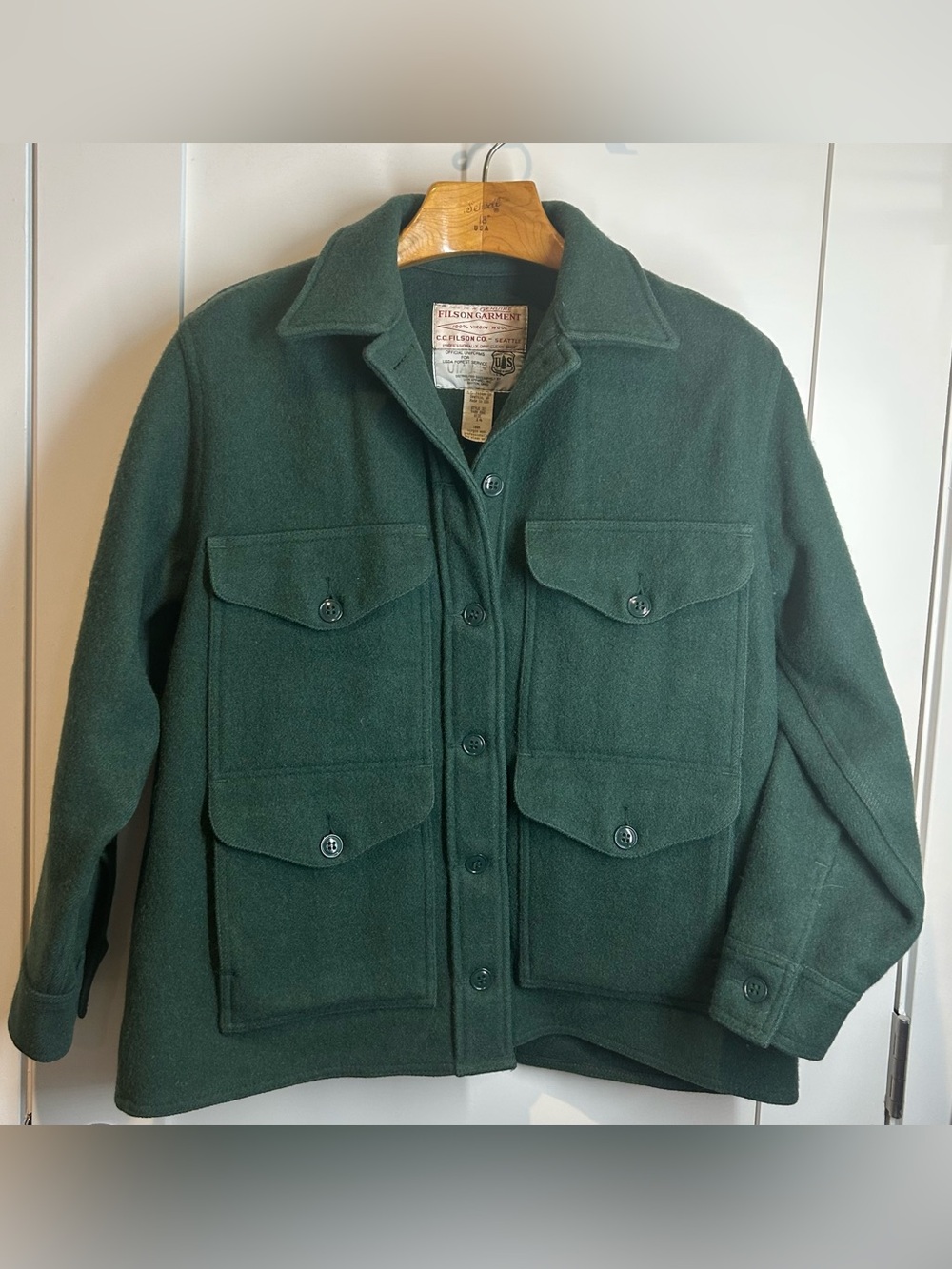 Filson Mackinaw Cruiser Jacket Official Uniform for USDA Forest Service 1997